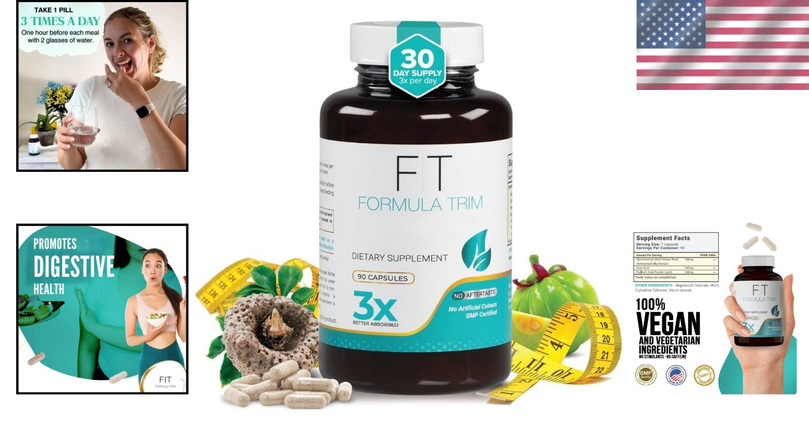 Natural Appetite Support Formula: Vegan Glucomannan for Women's Digestive Health