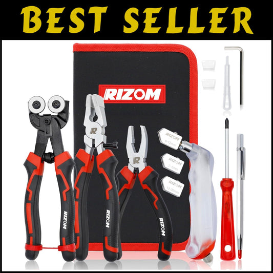 Premium Glass Cutting Tools - 13PCS Set with Durable Carbon Steel Construction