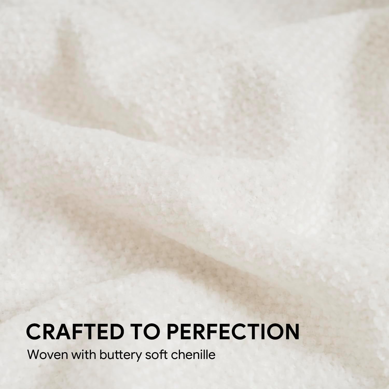 Versatile 60"x80" Chenille Throw Blanket with Eye-Catching Tassels for All Ages