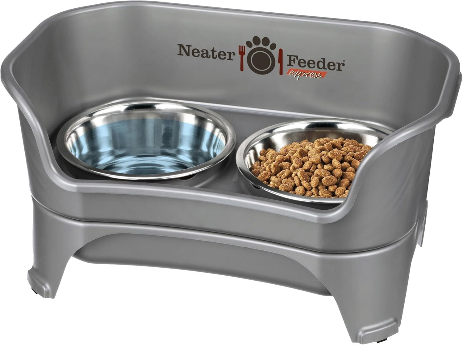 Stainless Steel Dog Bowl with Stand - Mess-Proof & Easy Clean for Large Dogs