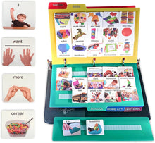 Load image into Gallery viewer, Portable Autism Communication Kit with 162 Photo Cards &amp; Color-Coded Dividers
