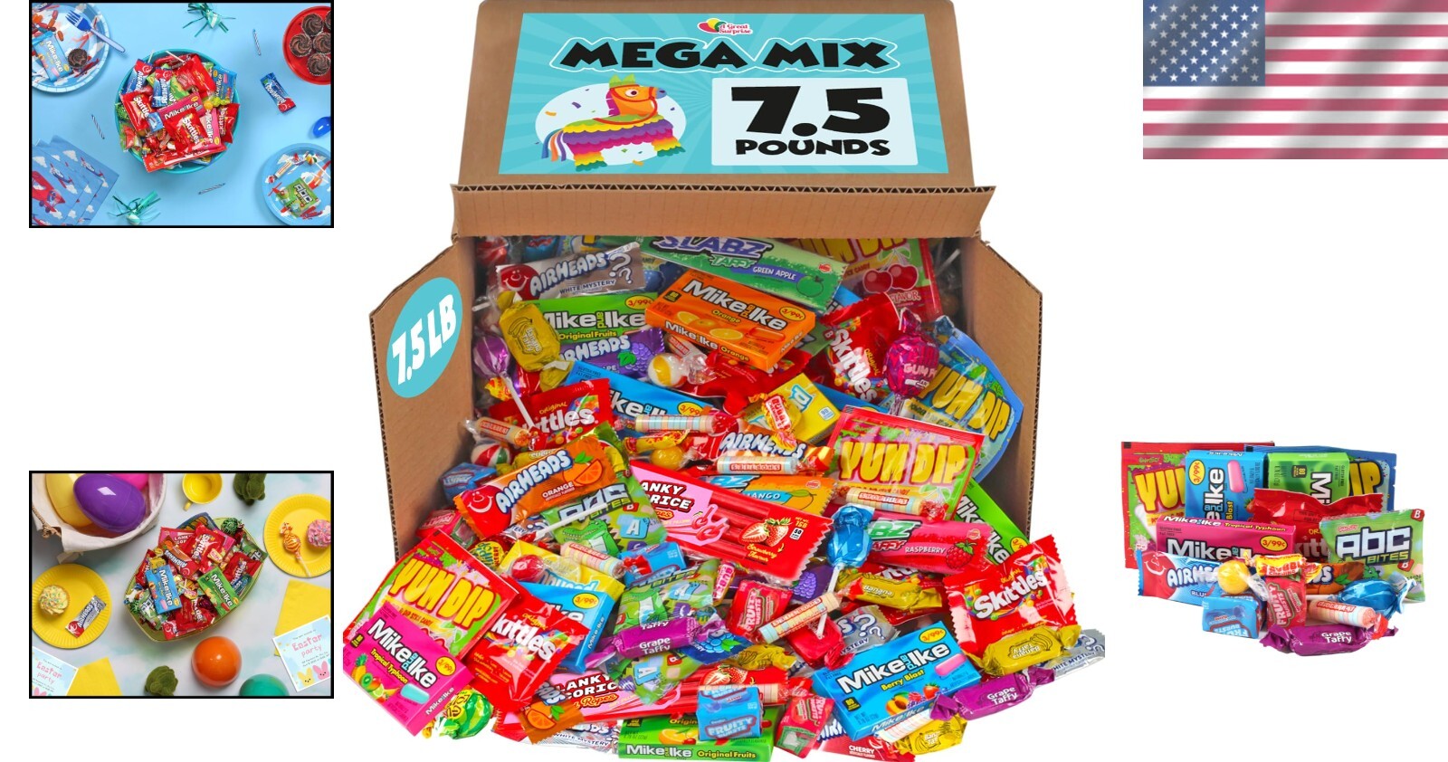 Ultimate 7.5lbs Variety Candy Assortment - Enjoy Fruity and Sour Flavors