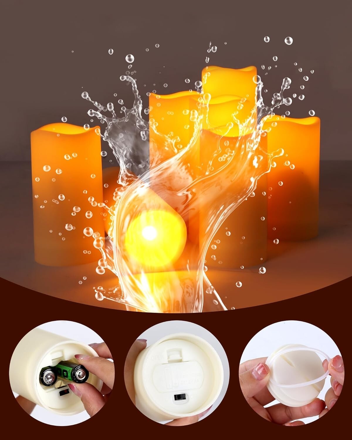 Flickering 24-Pc LED Candles with Remote & Timer for Indoor/Outdoor Elegance