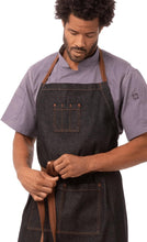 Load image into Gallery viewer, Stylish 100% Cotton Denim Chef Bib Apron with Utility Pockets - Unisex Fit