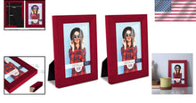 Load image into Gallery viewer, Contemporary 4x6 Frame Set - Solid Wood Red Photo Holder for Every Occasion