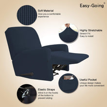 Load image into Gallery viewer, Large Checkered Sofa Cover in Dark Blue - Soft Spandex Recliner Protector