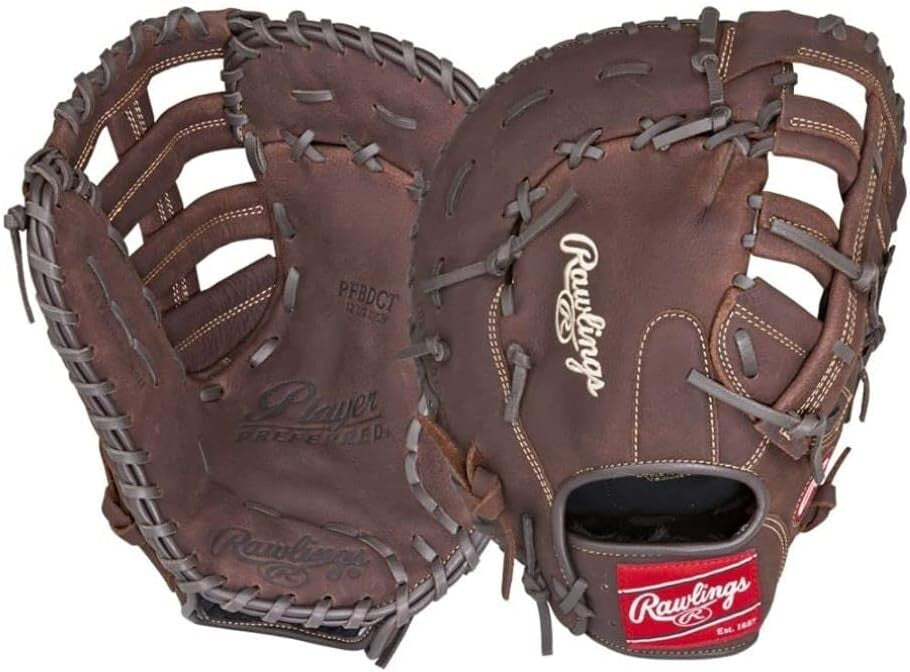 Durable 12.5" Adult Baseball/Softball First Base Mitt - Game Ready & Comfortable