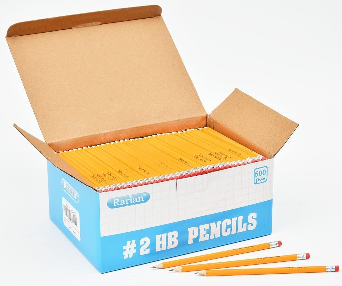 Efficient 500-Count Pre-Sharpened HB Pencils for Adults - Perfect for Offices