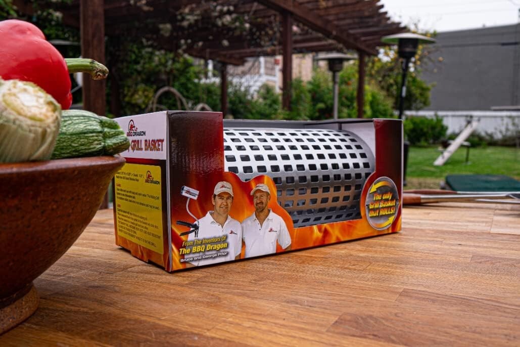 Effortless Grilling: Large Capacity Stainless Steel Basket with Snap-Lid Design