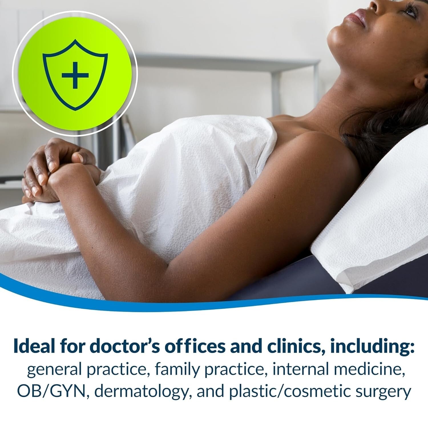 40" x 60" Disposable Medical Patient Drape Sheets - Pack of 100, 3-Ply Tissue