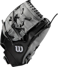 Load image into Gallery viewer, 2021 A360 Youth 12" Baseball Glove - Left Hand Pitcher, Black/Grey Utility