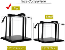 Load image into Gallery viewer, Elegant Clear Cake Packaging - 6 Tall Boxes, Ideal for Weddings &amp; Parties