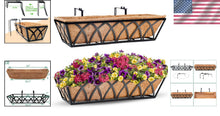 Load image into Gallery viewer, Set of 2: 24-Inch Metal Hanging Planters with Coco Liners for Outdoor Gardens
