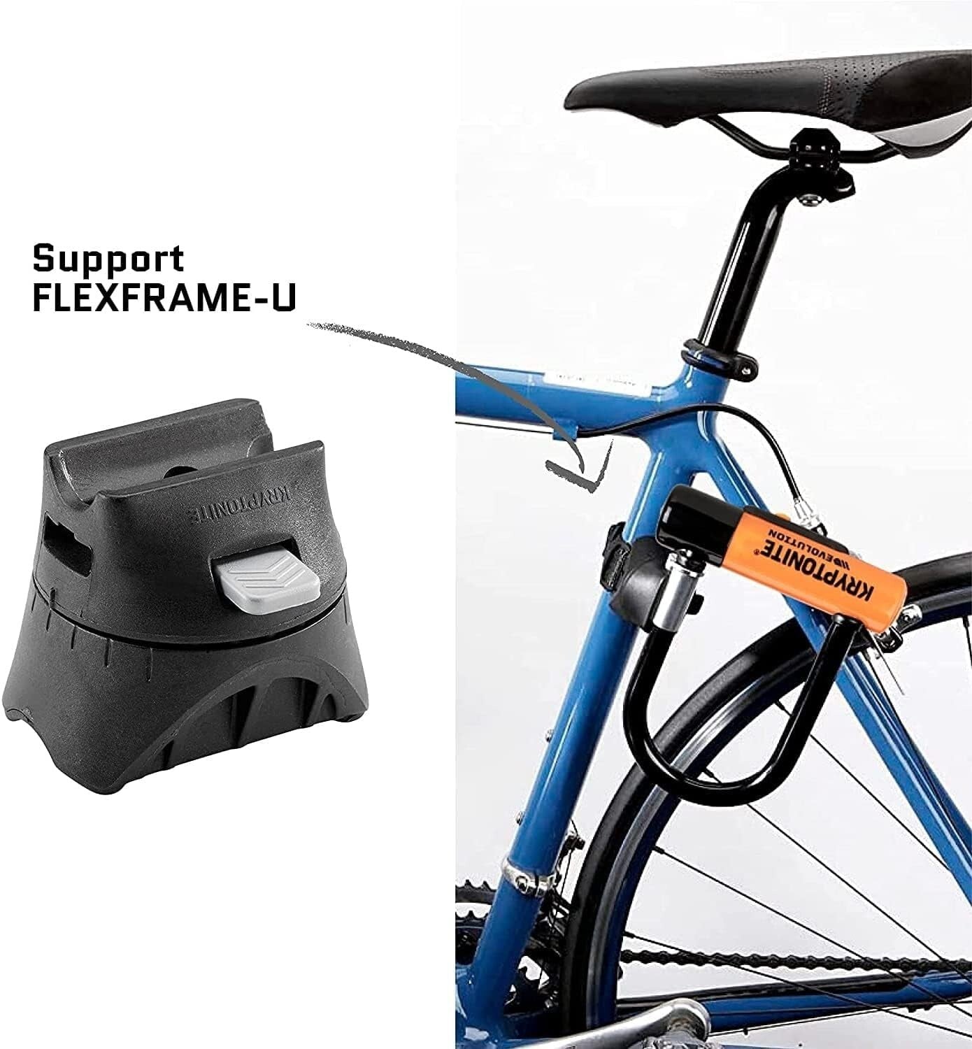 13mm U-Lock with 4ft Security Cable & Ergonomic Keys - Durable Anti-Theft Lock