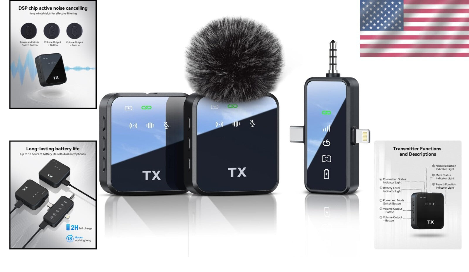 Omnidirectional Lavalier Microphone - Perfect for Vlogs, Interviews & TikTok