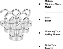 Load image into Gallery viewer, Industrial Grade Magnetic Hooks - 30LB Hold Strength, Set of 120 for All Needs
