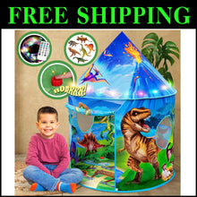 Load image into Gallery viewer, Vibrant Dino Play Tent with Roar Sounds &amp; Remote LED Lights - Indoor &amp; Outdoor!