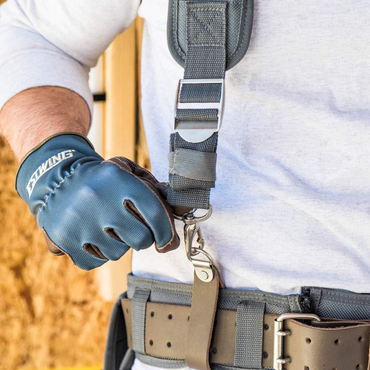 Cooling Mesh Padded Tool Belt Suspenders - Durable with Adjustable Chest Strap