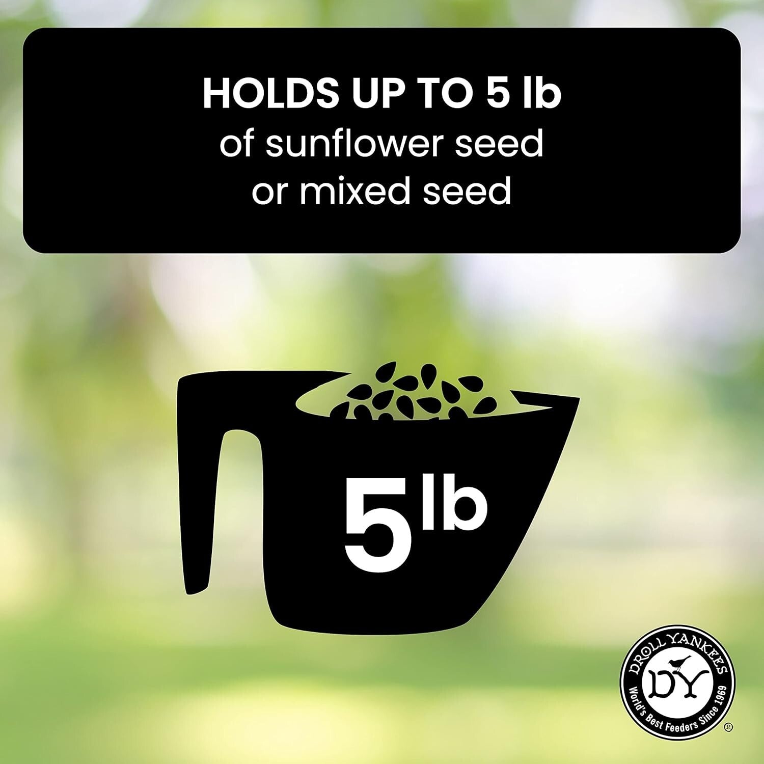 Durable 5 lbs Squirrel-Proof Bird Feeder – Includes Weight-Activated Perch