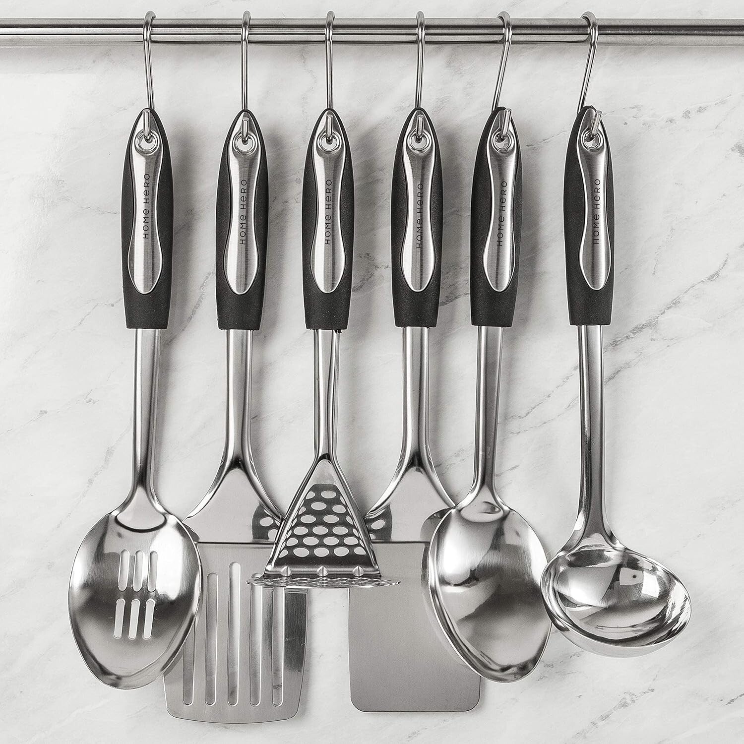 41-Piece Stainless Steel Kitchen Utensils Set - Heat Resistant, Nonstick Gadgets