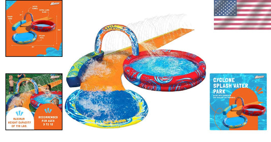 Cyclone Splash Park: 3-in-1 Inflatable Water Slide & Pool for Kids Fun