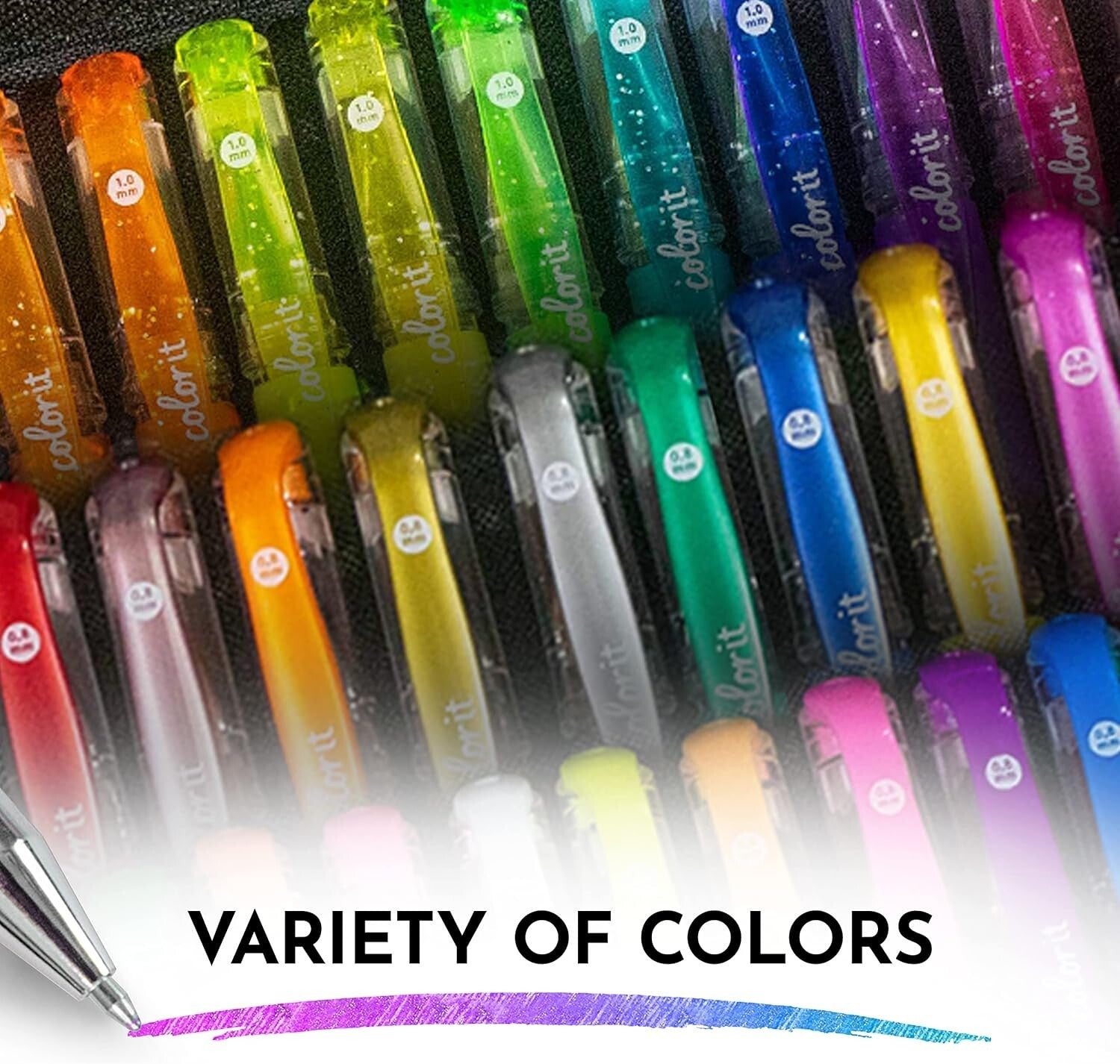 Artisan Glitter Gel Pens - 96-Piece Multicolor Set Ideal for Adult Creativity