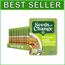 Load image into Gallery viewer, Organic Brown Jasmine Rice with Cilantro Lime - Quick 90-Second Meals (12 Pack)