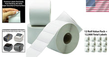 Load image into Gallery viewer, Premium Extra Sticky Thermal Labels 2.25x1.25in, 12 Pack for E-commerce Success