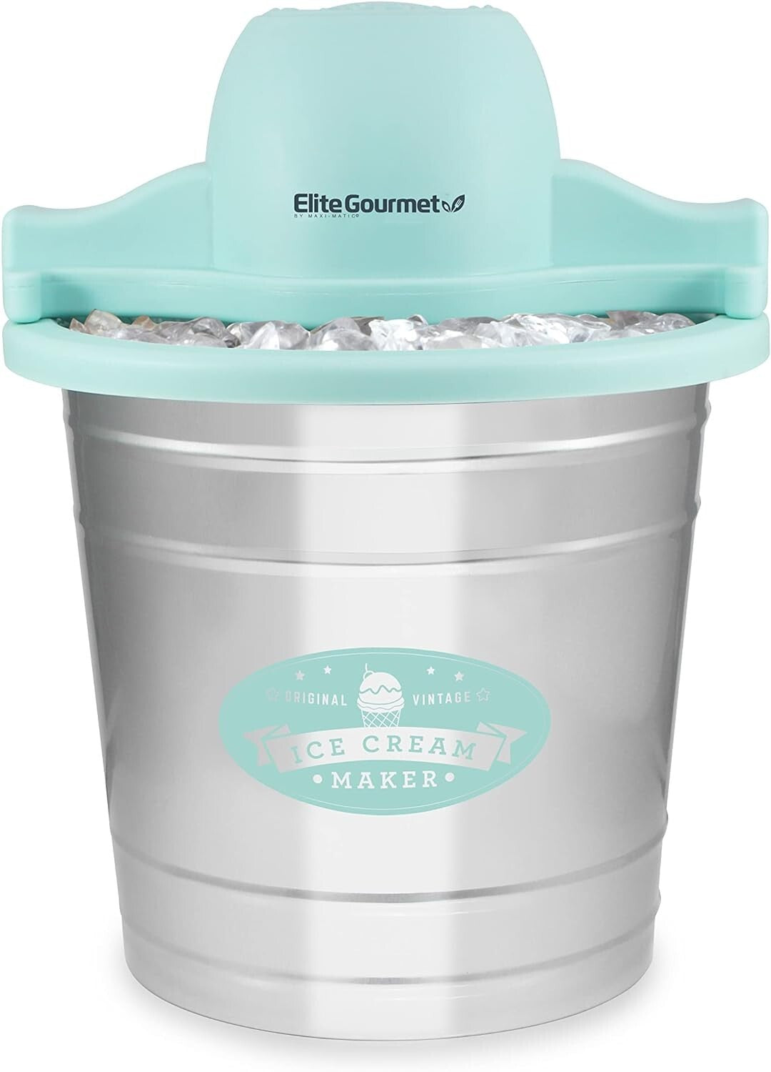 Mint 4 Quart Electric Ice Cream Maker - Create Gelato and Frozen Yogurt