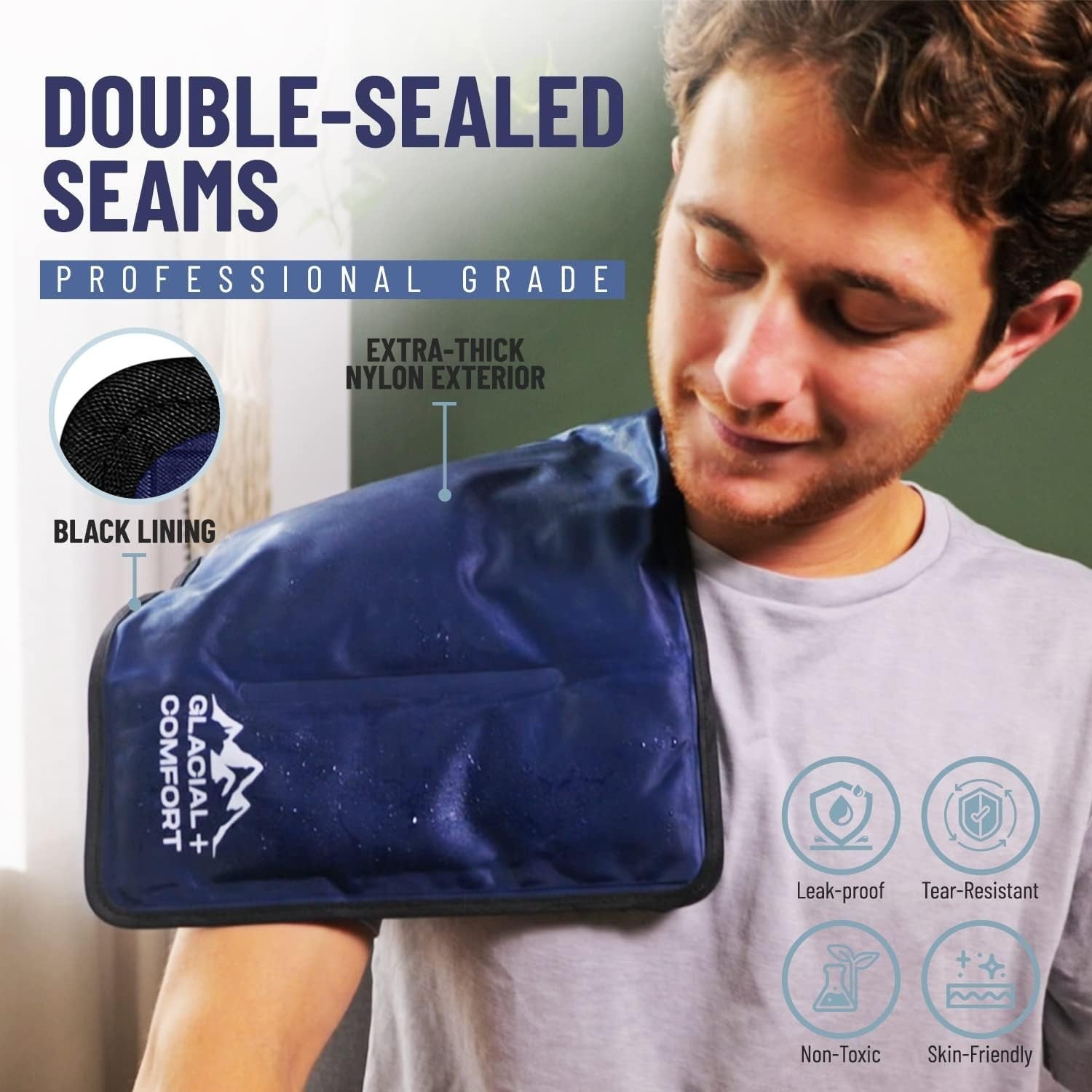 Flex Technology Gel Ice Pack - 21"x13" Reusable Cold Pad for Inflammation Relief