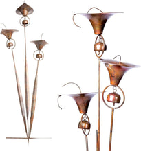 Load image into Gallery viewer, Rust Resistant Calla Lily Wind Chime Garden Stake - Ideal Gift for Garden Lovers