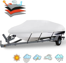 Load image into Gallery viewer, Universal Fit Waterproof Boat Cover for 20-22ft Trailers with Tightening Straps