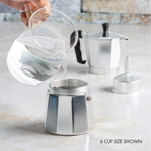 Load image into Gallery viewer, Classic Stovetop Espresso Maker - 12-Cup Moka Pot for Authentic Italian Coffee