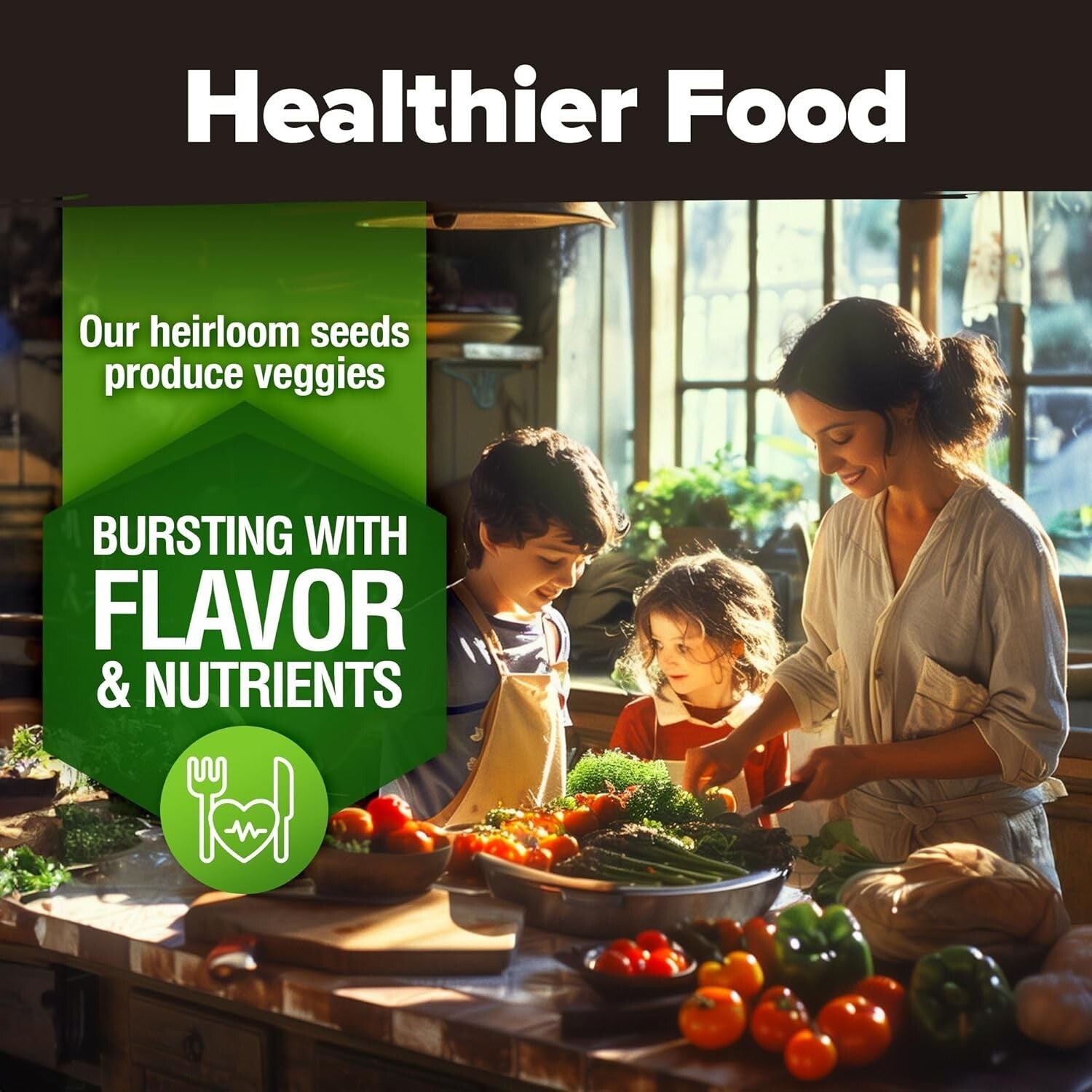 55 Heirloom Vegetable Seeds Pack – Non-GMO Survival Garden Kit for All Seasons