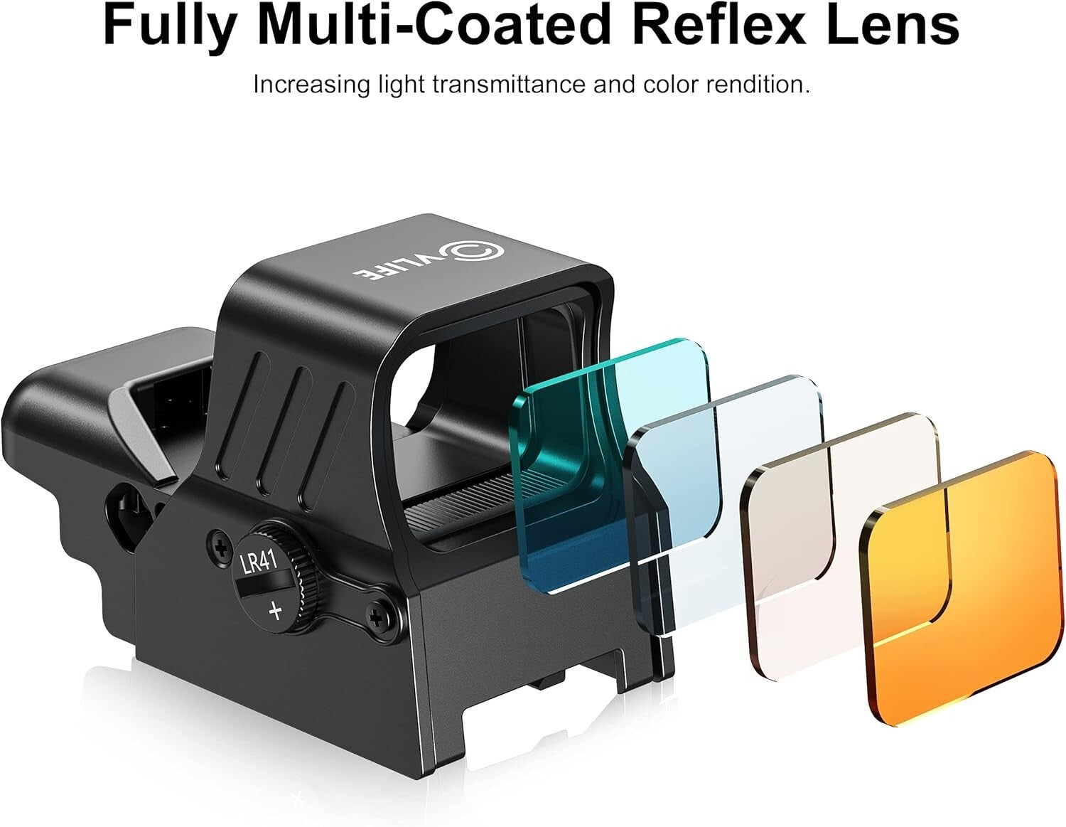 Quick-Detach Picatinny Red Dot Sight with Multiple Reticle System for Hunters