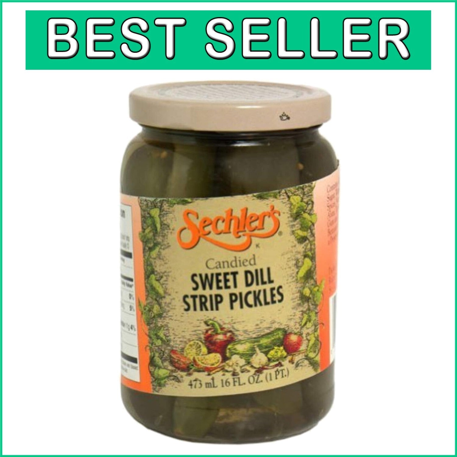 Delicious Sechler's Candied Sweet Dill Strips - Perfect for Snacking and Recipes