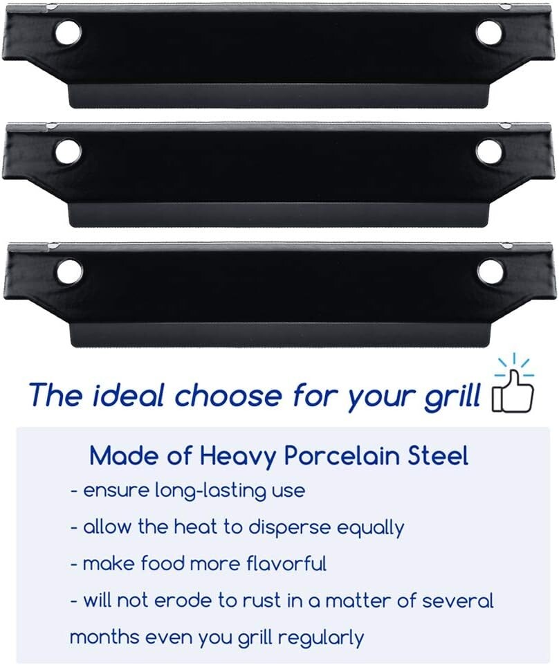 Grill Parts Replacement for Dyna-Glo 3 Burner: Heat Shields & Cooking Grate Set