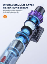 Load image into Gallery viewer, Effortless Cleaning: Cordless Vacuum with Dual Batteries &amp; Touch Screen Control