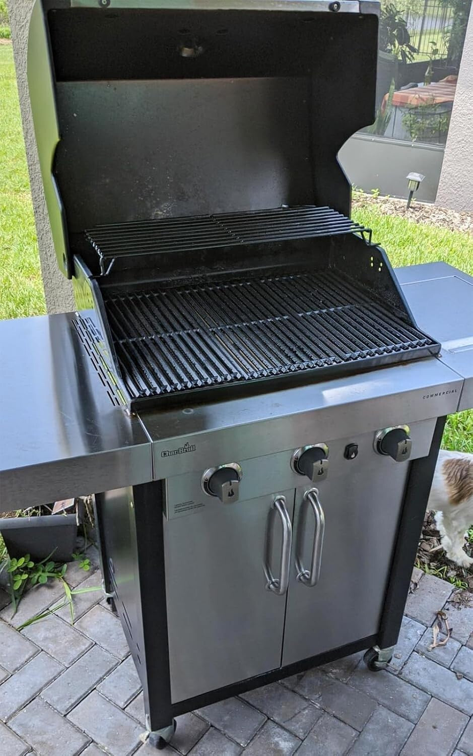 Durable 17'' Cast Iron Grill Grates & Infrared Emitter Set for Charbroil Grills