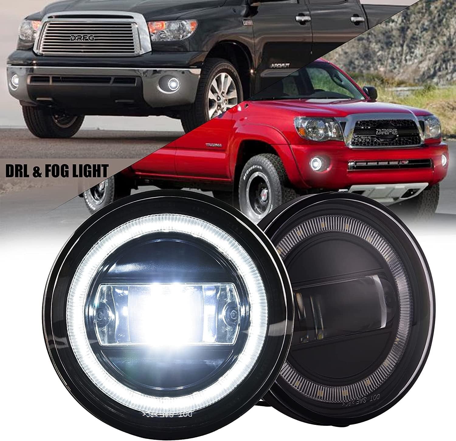 Bright LED Fog Light Assembly for Toyota Models 2004-2012 - Improved Visibility