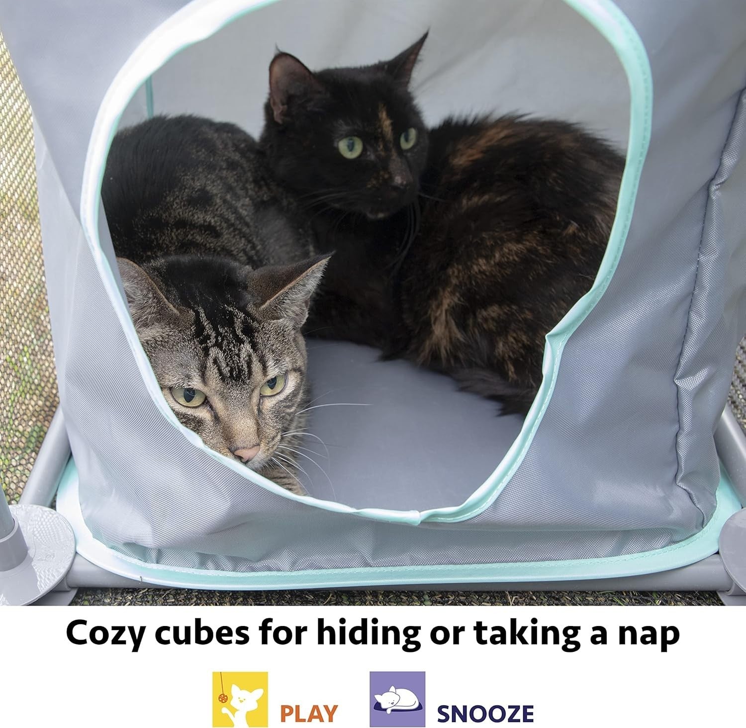 Outdoor Mega Cat Playset - Spacious & Durable Mesh Jungle Gym for Cats