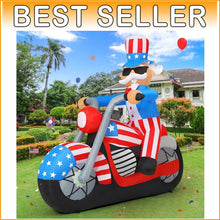 Load image into Gallery viewer, Vibrant 6FT Uncle Sam Inflatable with Bright LED Lights for Independence Day Fun