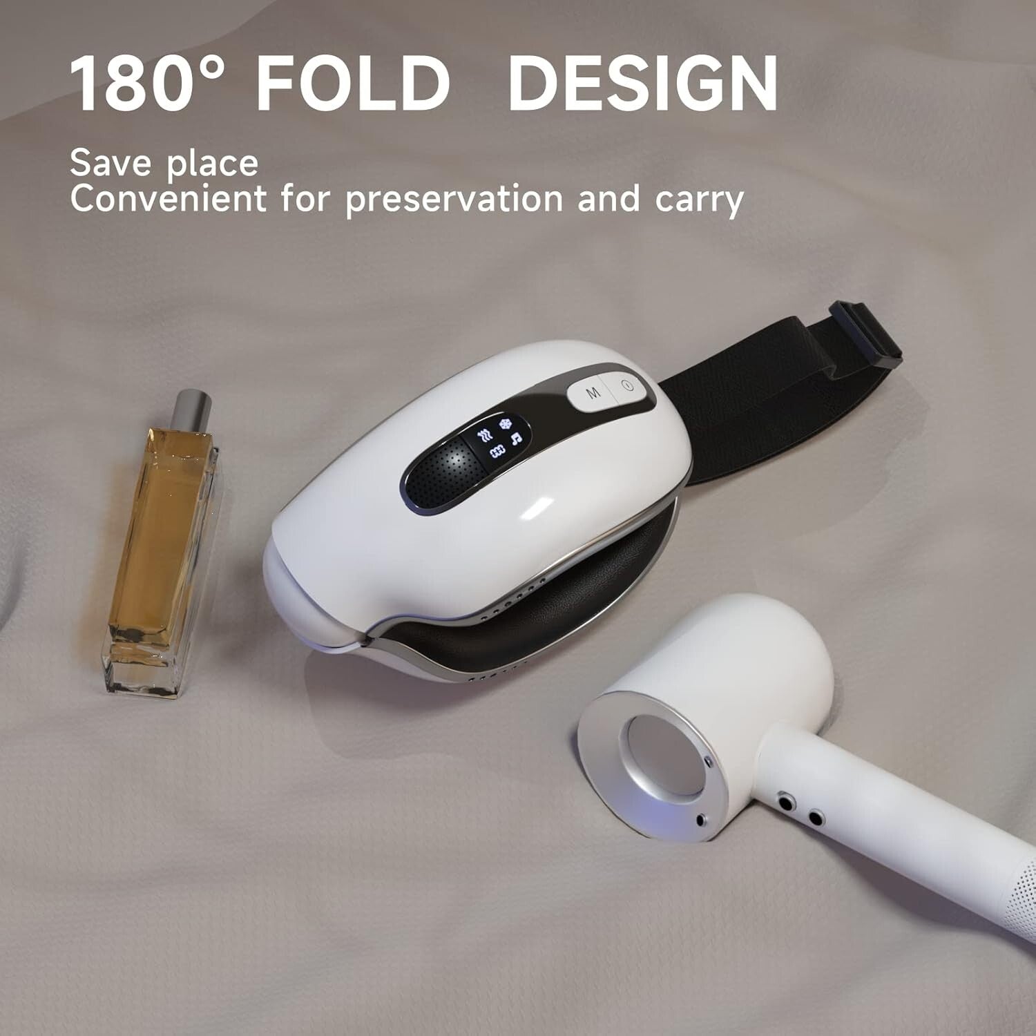 Bluetooth Eye Massager with Heat & Cooling – Relieve Migraines & Dark Circles