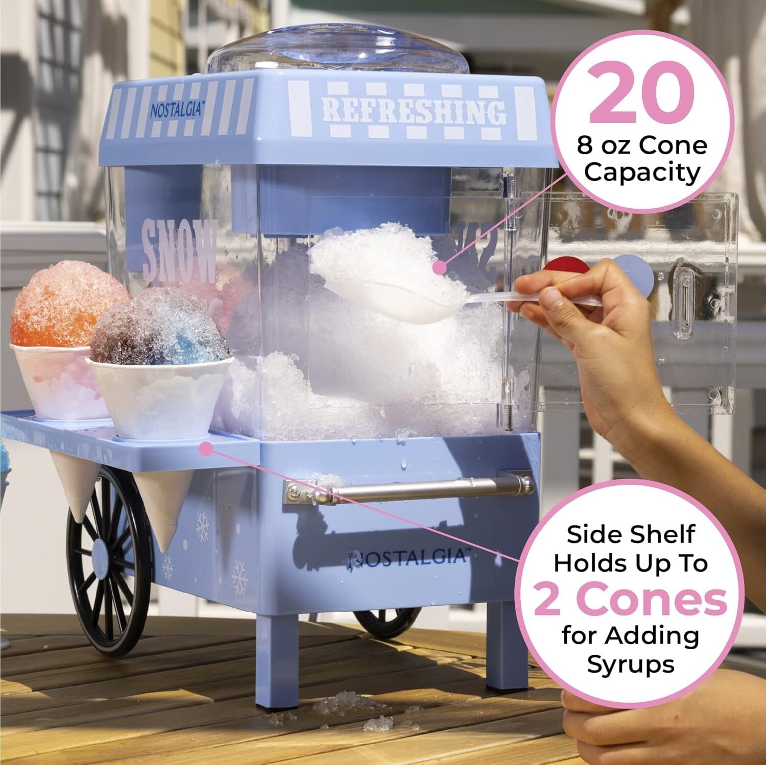 User-Friendly Snow Cone Machine with Safety Switch - Perfect Party Treats