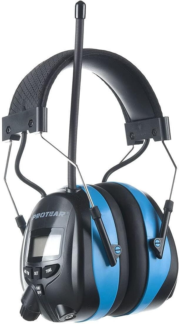 Over-Ear AM/FM Radio Ear Muffs with 25dB Noise Reduction for Comfort and Safety