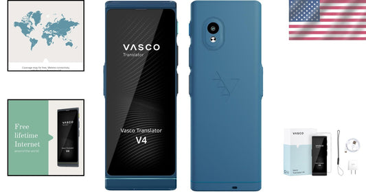Travel-Friendly Vasco V4 Language Translator – 108 Languages, No Setup Required