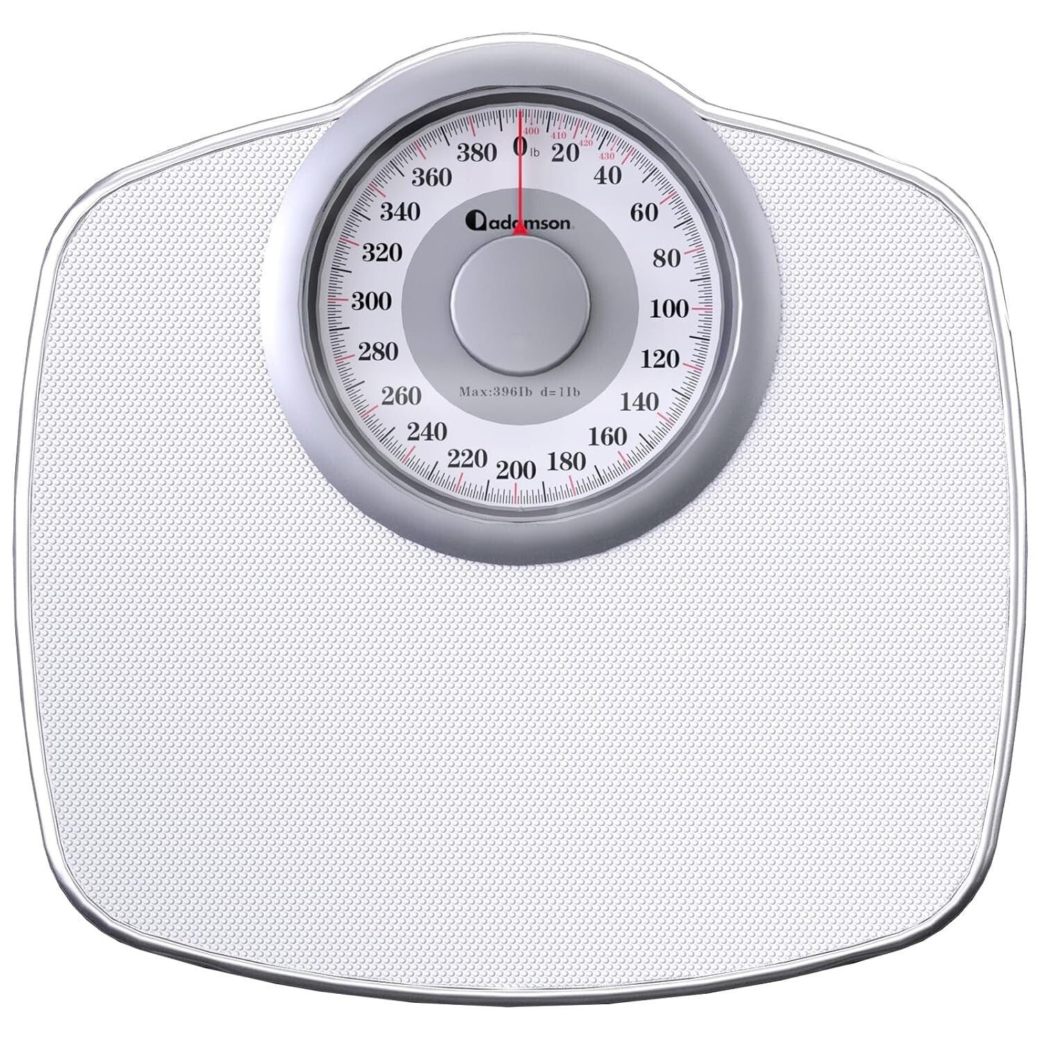 Precision Analog Bathroom Scale - 400 LB Capacity with Anti-Skid Surface