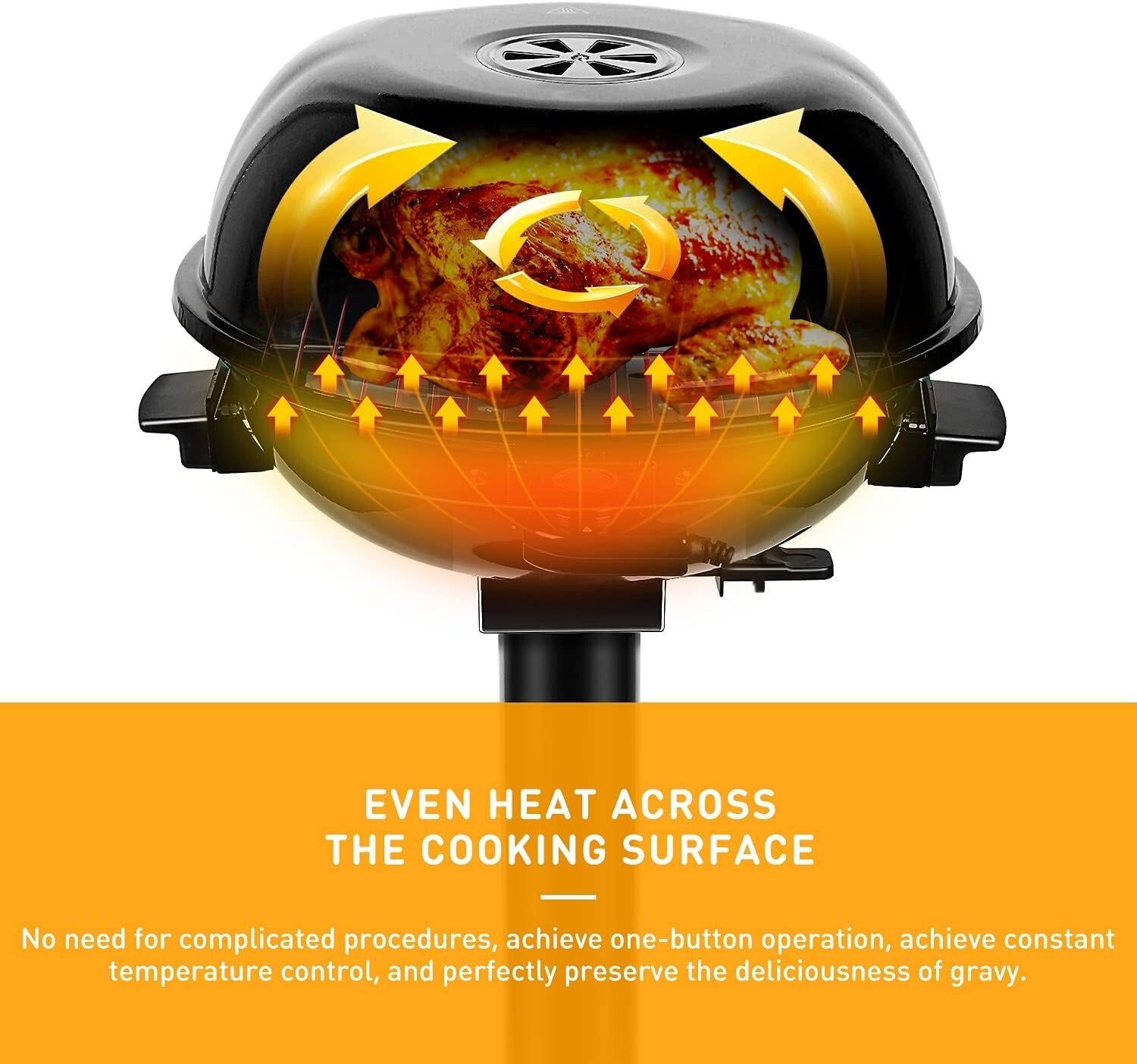 Electric BBQ Grill with Easy-to-Clean Features - Perfect for Parties and Camping