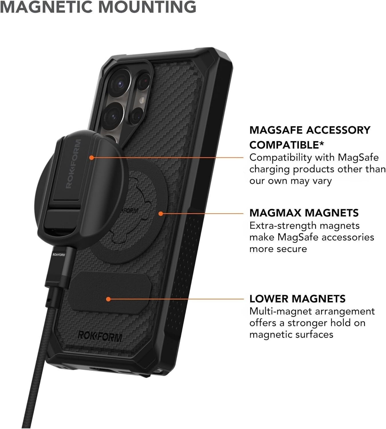 Rugged Galaxy S25 Ultra Case with Magnetic Twist Lock & Military Drop Protection