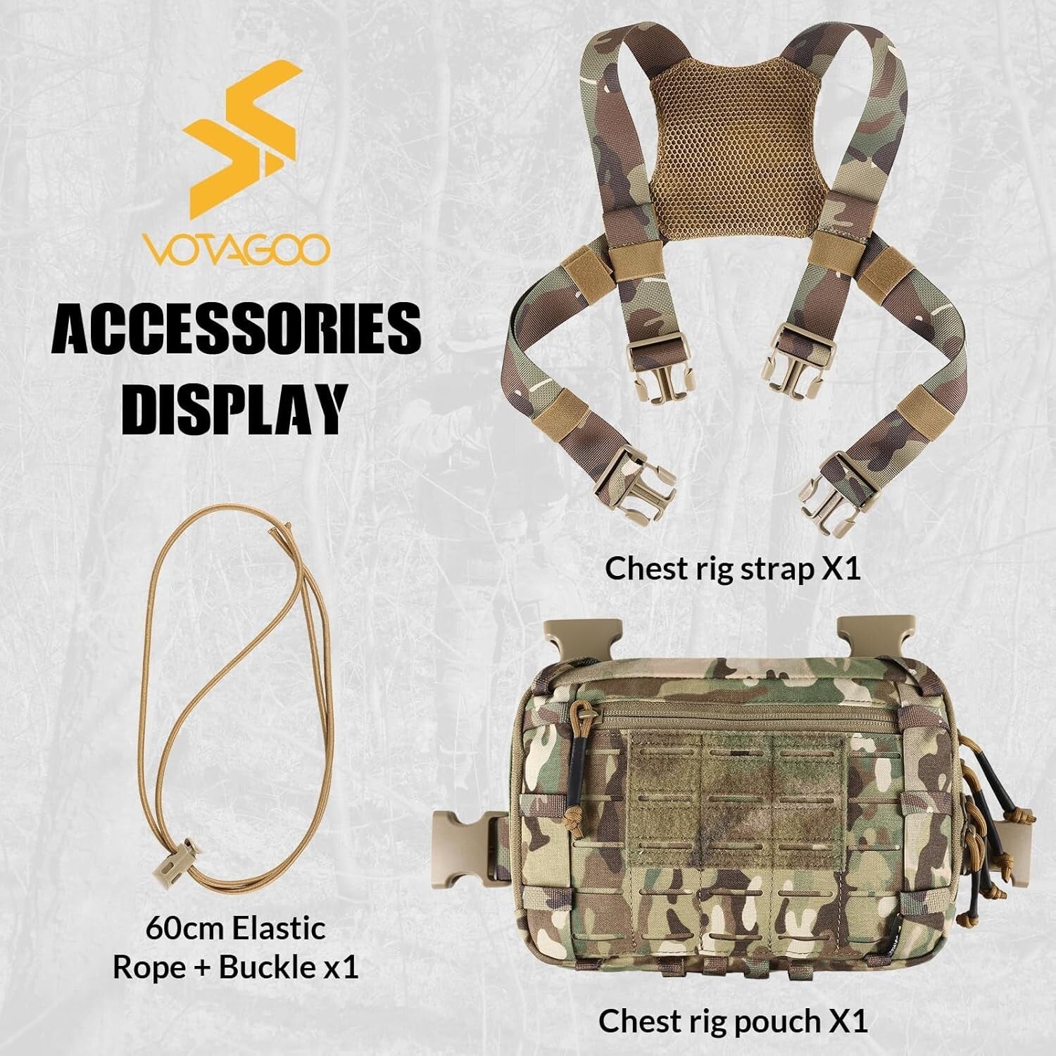 Durable 500D Tactical Chest Pack with CCW Compartment - Ambidextrous Design